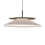 Asia Pendant - Brushed Bronze Nickel / White Cotton