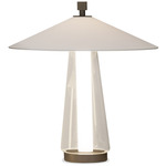 Asia Table Lamp - Brushed Bronze Nickel / White Cotton