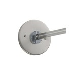 Monorail 4 Inch Round Direct End Power Feed - Satin Nickel