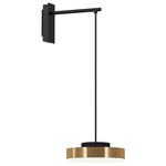 Discus Wall Light - Matte Black / Polished Brass