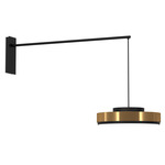 Discus Wall Light - Matte Black / Polished Brass