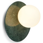 Emma Wall Sconce - Green Marble / Opal