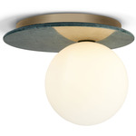 Emma Ceiling Light - Green Marble / Opal