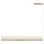 Fly Shade Linear Pendant - Satin Golden Nickel / White Cotton