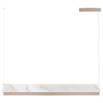 Fly Shade Linear Pendant - Satin Golden Nickel / Marble Print Cotton