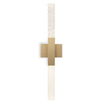 Mikado Solo Wall Sconce - Satin Brass / Crystal