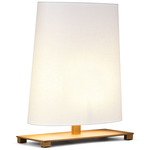 Ovale Table Lamp - Satin Bronze / White Cotton