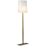 Ovale Floor Lamp - Satin Bronze / Marble Print Cotton