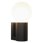 Solitario Wall Light - Matte Black / Etched Glass
