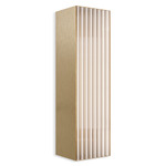Stick Wall Light - Satin Golden Nickel / Clear Ribbed