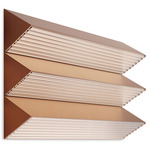 Stick Trio Wall Light - Satin Copper / Clear Ribbed
