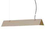 Stick Linear Pendant - Satin Golden Nickel / Clear Ribbed
