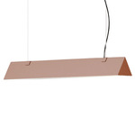 Stick Linear Pendant - Satin Copper / Clear Ribbed
