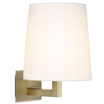 Tonda Wall Light - Satin Bronze / White Cotton