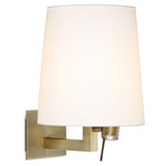 Tonda Wall Light - Satin Bronze / White Cotton