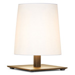 Tonda Table Lamp - Light Satin Bronze / White Cotton