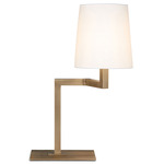 Tonda Desk Lamp - Satin Bronze / White Cotton
