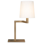 Tonda Desk Lamp - Light Satin Bronze / White Cotton