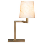 Tonda Desk Lamp - Satin Bronze / Marble Print Cotton