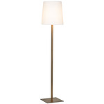 Tonda Floor Lamp - Satin Bronze / White Cotton