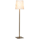 Tonda Floor Lamp - Satin Bronze / Marble Print Cotton