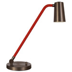Up Desk Lamp - Brushed Bronze Nickel / Dark Orange