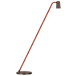 Up Floor Lamp - Brushed Bronze Nickel / Dark Orange
