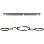 Vegas Linear Pendant - Dark Bronze / White