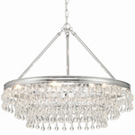 Calypso Round Chandelier - Polished Chrome / Clear