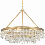 Calypso Round Chandelier - Vibrant Gold / Clear