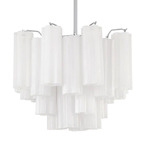 Addis Chandelier - Polished Chrome / White