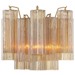 Addis Wall Sconce - Aged Brass / Amber