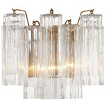 Addis Wall Light - Aged Brass / Clear