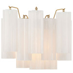 Addis Wall Sconce - Aged Brass / White