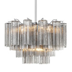 Addis Chandelier - Polished Chrome / Smoke