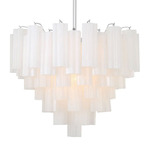 Addis Chandelier - Polished Chrome / White