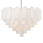 Addis Chandelier - Polished Chrome / White