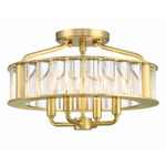 Farris Ceiling Light - Aged Brass / Clear