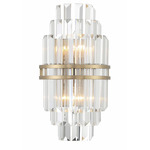 Hayes Wall Sconce - Aged Brass / Crystal