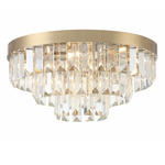 Hayes Large Ceiling Light - Aged Brass / Crystal