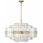 Hayes Chandelier - Aged Brass / Crystal