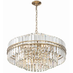 Hayes Chandelier - Aged Brass / Crystal