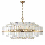 Hayes Chandelier - Aged Brass / Crystal