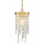 Winfield Pendant - Antique Gold / Crystal