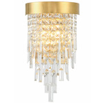 Winfield Wall Sconce - Antique Gold / Crystal