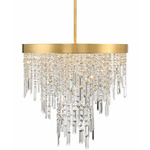 Winfield Chandelier - Antique Gold / Crystal