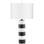 Marceau Table Lamp - Gunmetal / Off White