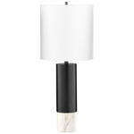 Adana Table Lamp - Gunmetal / White Linen
