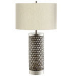 Fiore Table Lamp - Satin Nickel / Cream