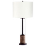 Colossus Table Lamp - Gunmetal / White Linen